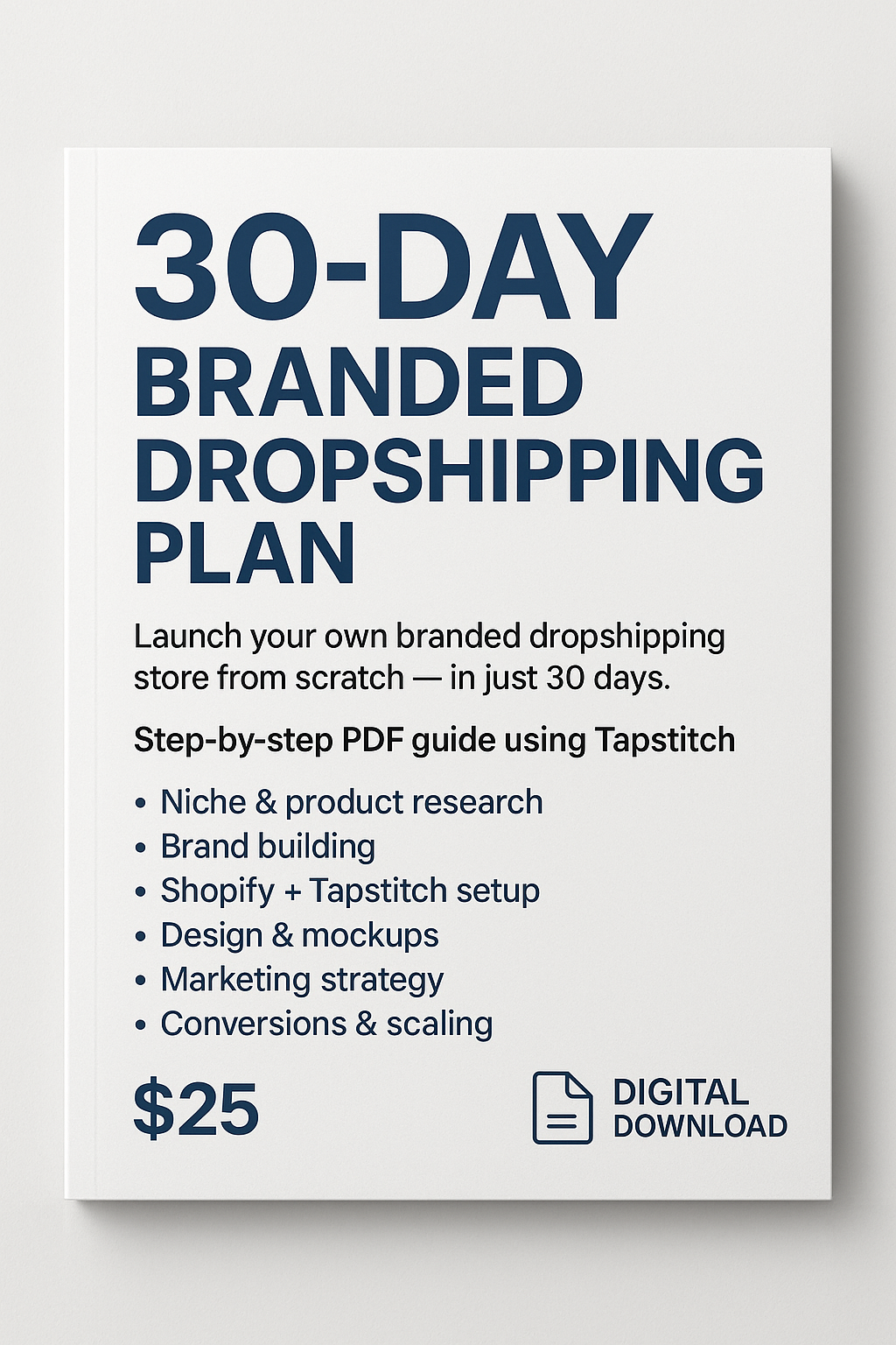 30-Day Branded Dropshipping Plan